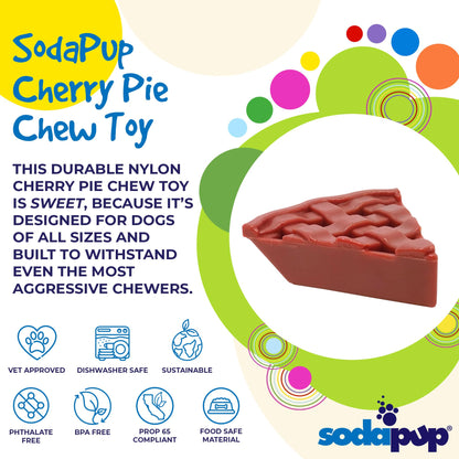 Cherry Pie eChew Ultra Durable Nylon Dog Chew Toy and Treat Holder