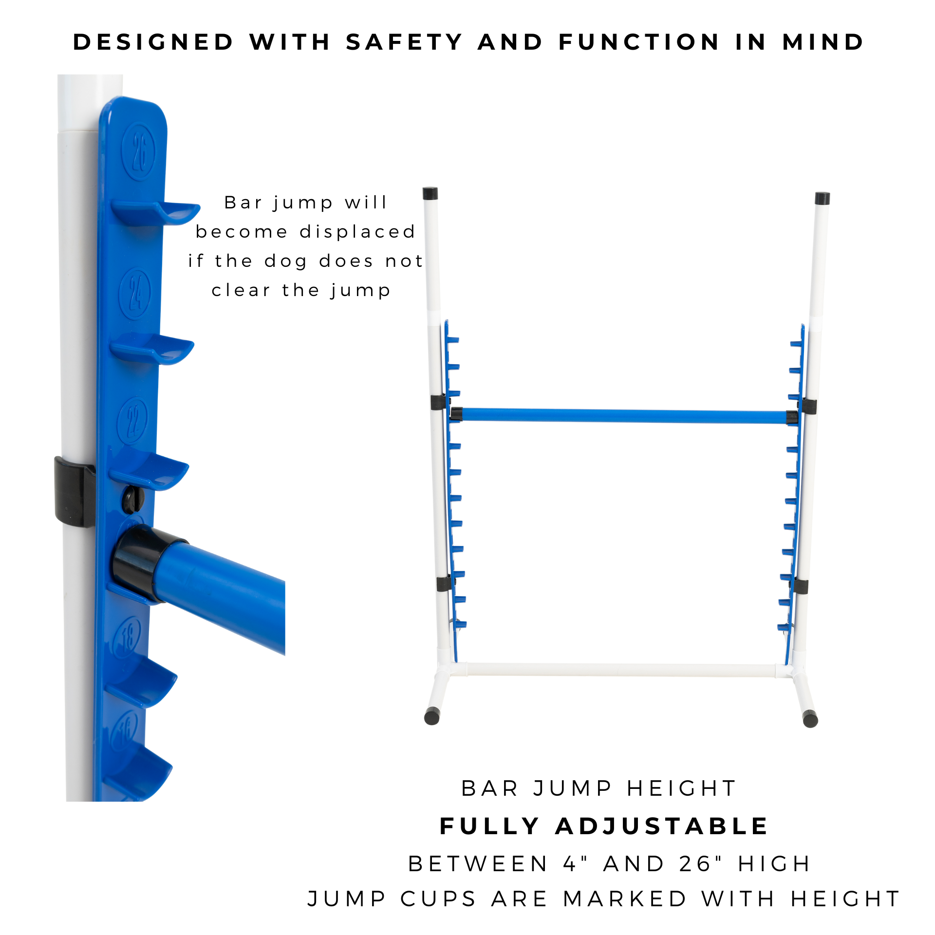 Better Sporting Dogs Agility Set - Adjustable Jump, Tire Jump & 10' Tunnel With Sandbags