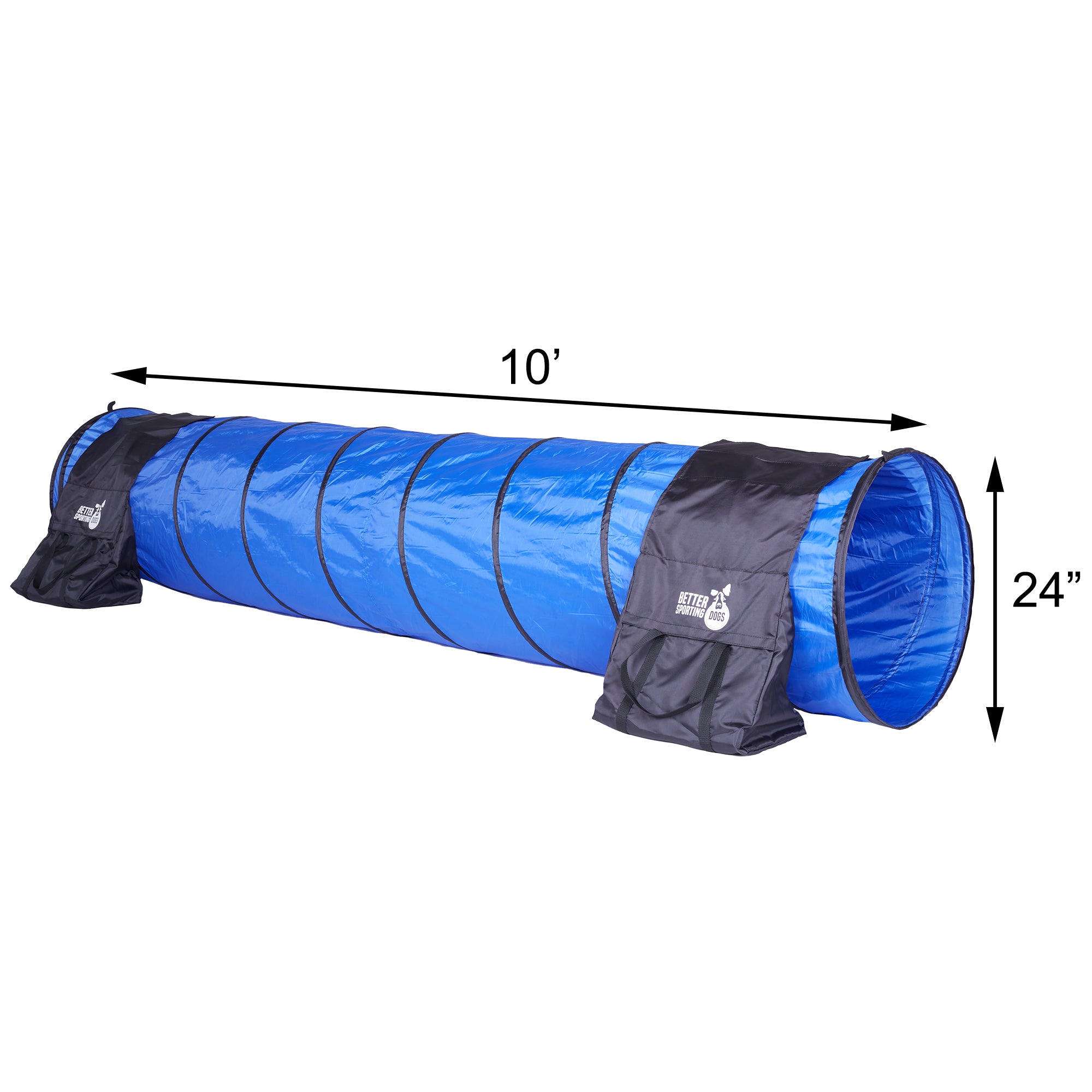 5-Piece Dog Agility Kit | Bar Jump w/ Cup Strips | Breakaway Tire Jump | Secure Weave Poles | 10’ Reinforced Tunnel & Sandbags | Pause Box