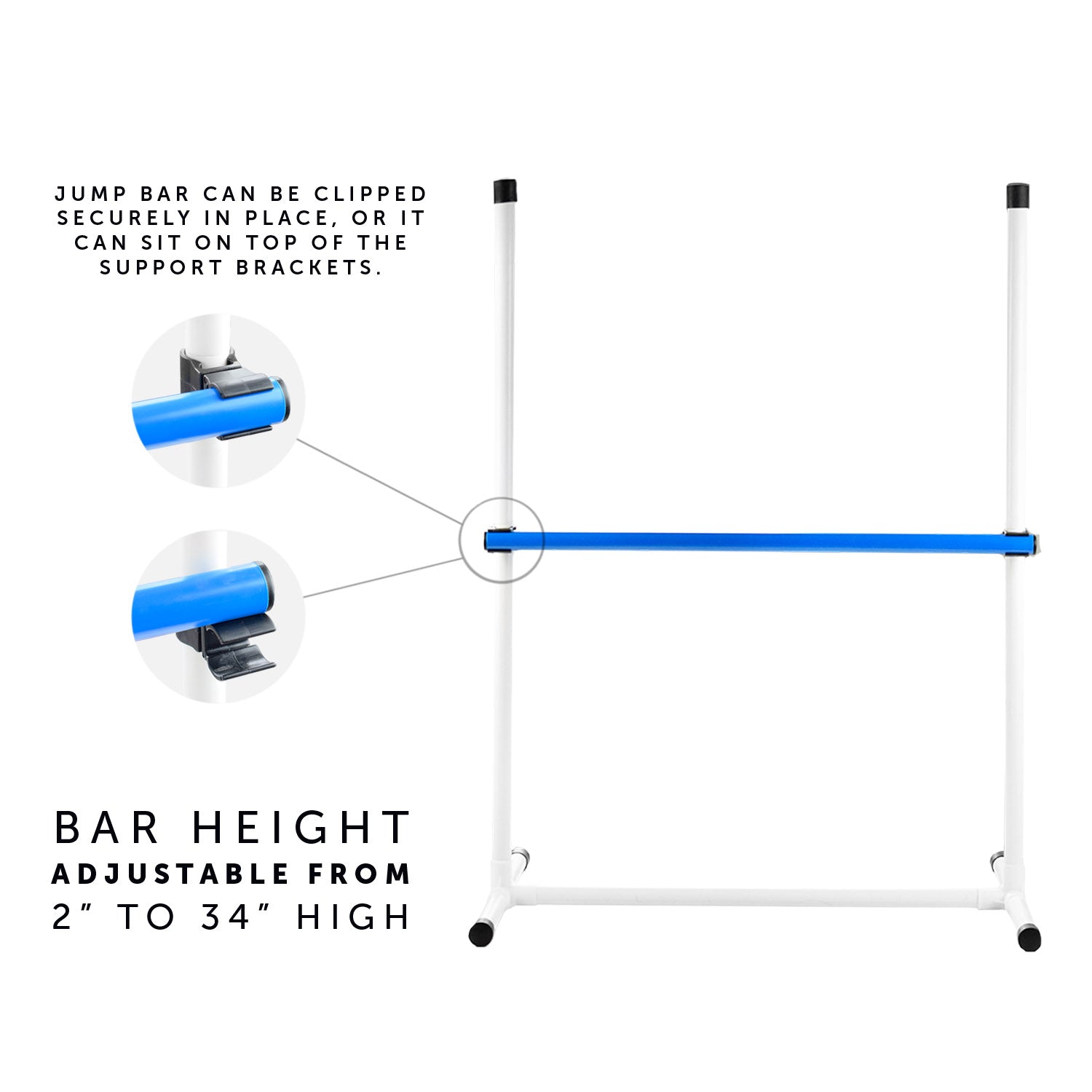 4 Pack Adjustable Bar Jumps with Carry Bag